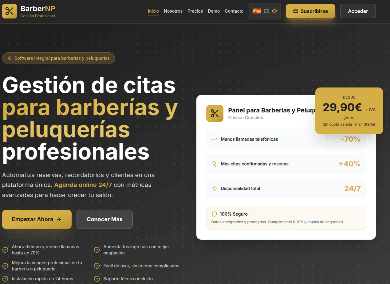 Captura del producto BarberNP